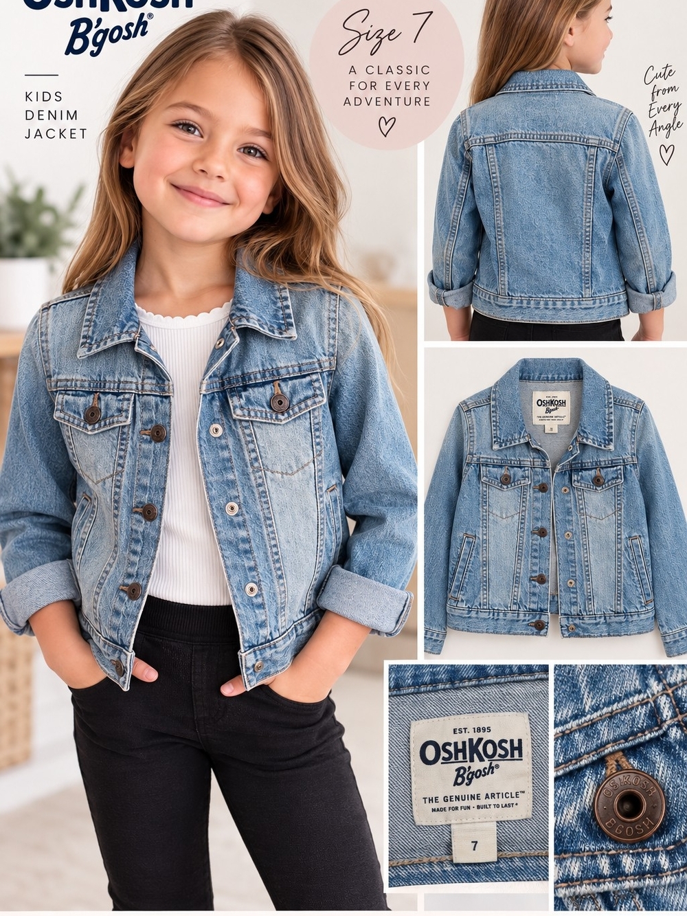 OshKosh B'gosh Light Blue Kids Denim Jacket